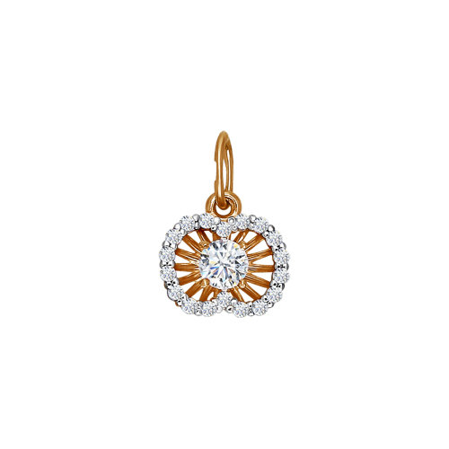 Подвеска из золота с фианитами SWAROVSKI 81030013 Подвеска (Au 585)