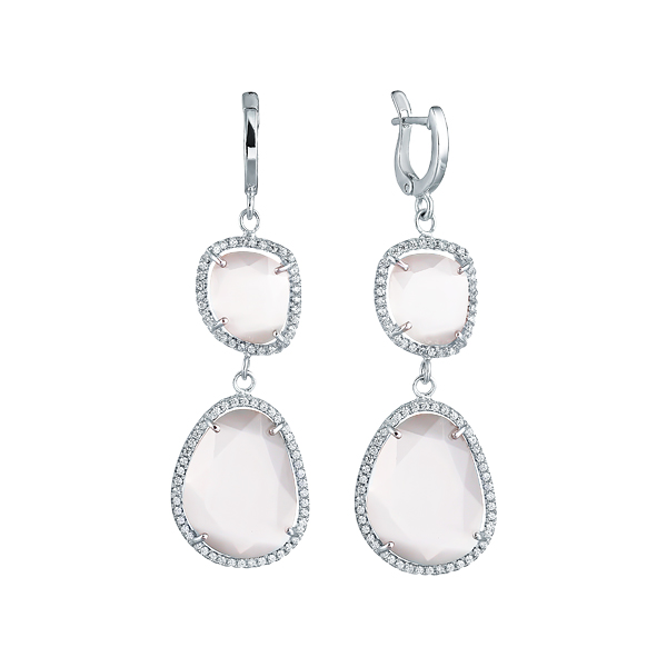 Серьги из серебра длинные 0790010076610 Серьги (Ag 925)