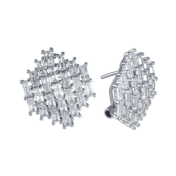 Серьги из серебра с кубическим цирконием 9040005013230 Серьги (Ag 925)