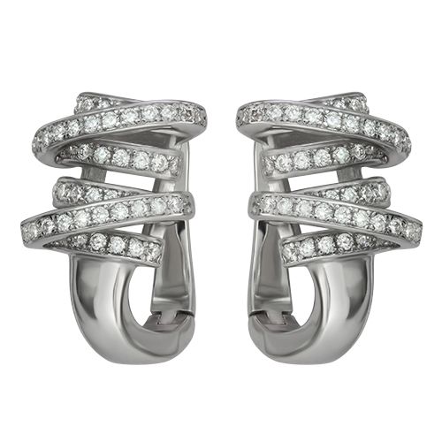 Серьги из серебра с кубическим цирконием SE30050-R Серьги (Ag 925)