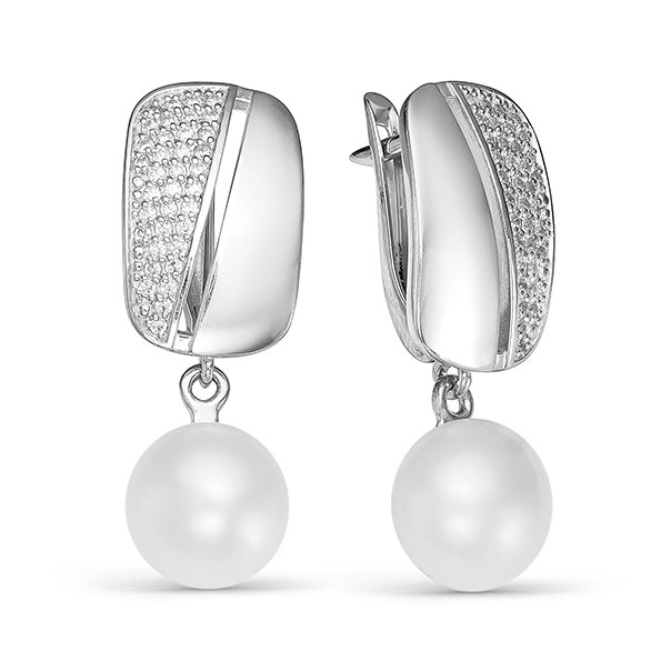  Серьги из серебра с жемчугом Z2-9547 Серьги (Ag 925)