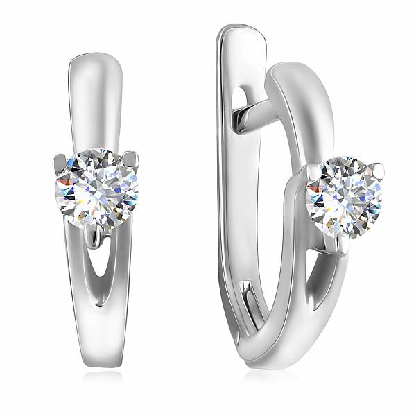 Серьги из золота с бриллиантами 59102 Серьги (Au 585)