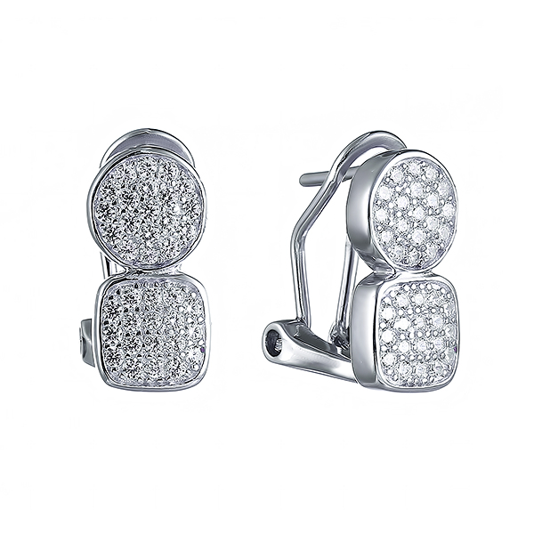 Серьги из серебра с кубическим цирконием 9050006084619 Серьги (Ag 925)