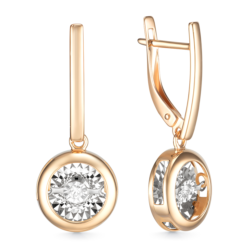 Серьги из золота с бриллиантами С/1100-120 Серьги (Au 585)