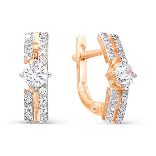Серьги из золота с фианитами С132-3017 Серьги (Au 585)