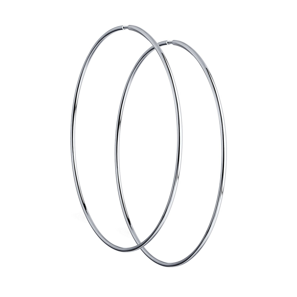 Серьги конго из серебра 94140050 Серьги (Ag 925)