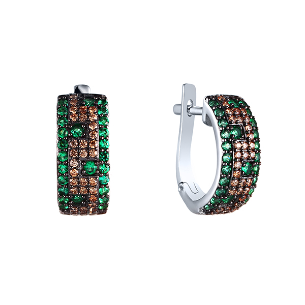 Серьги из серебра с кубическим цирконием 3670011121504 Серьги (Ag 925)