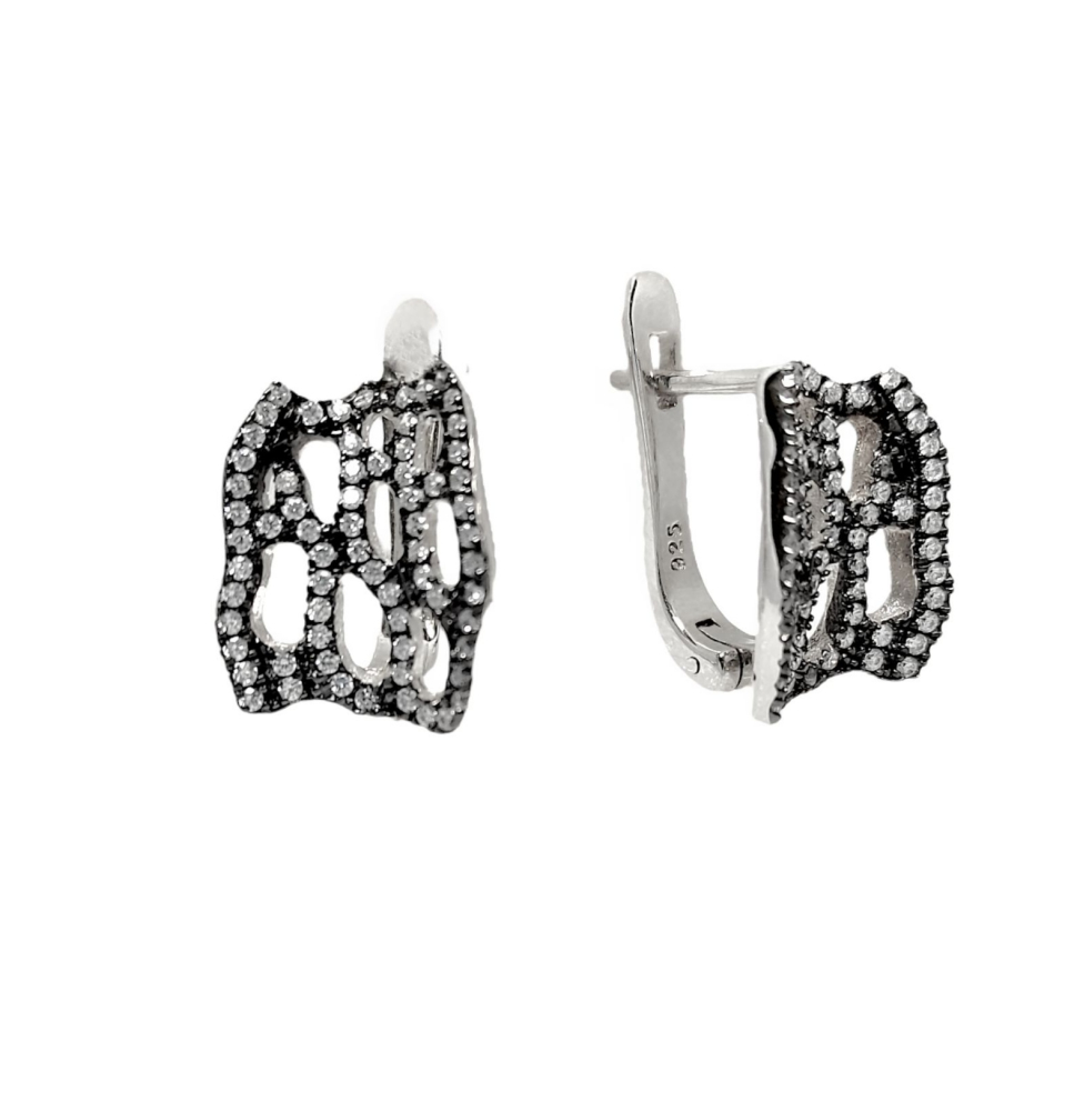 Серьги из серебра с кубическим цирконием 5940004076307 Серьги (Ag 925)