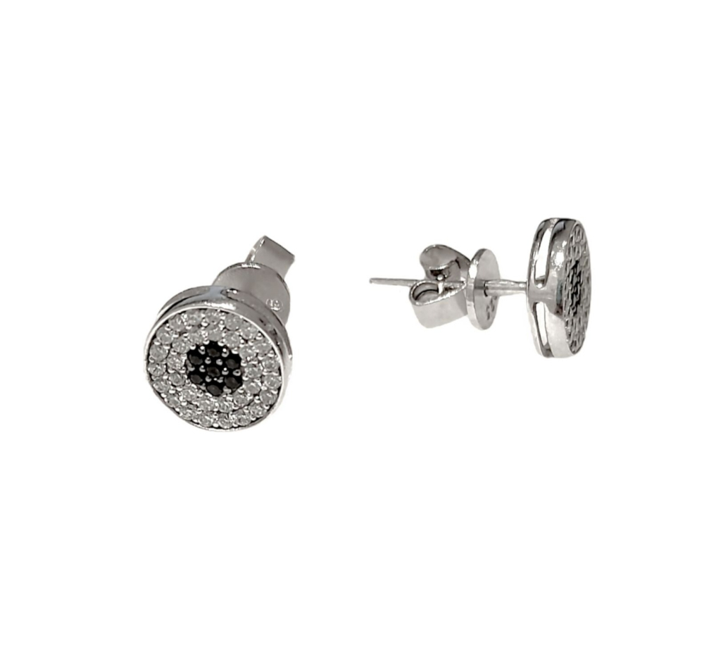 Серьги пусеты из серебра с фианитами 58596*01771828 Серьги (Ag 925)