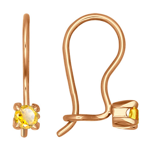 Серьги из золота с фианитами 021937 Серьги (Au 585)
