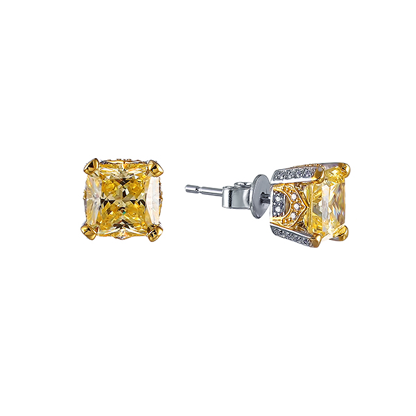 Серьги из серебра  с куб.цирконием 1450001034609 Серьги (Ag 925)