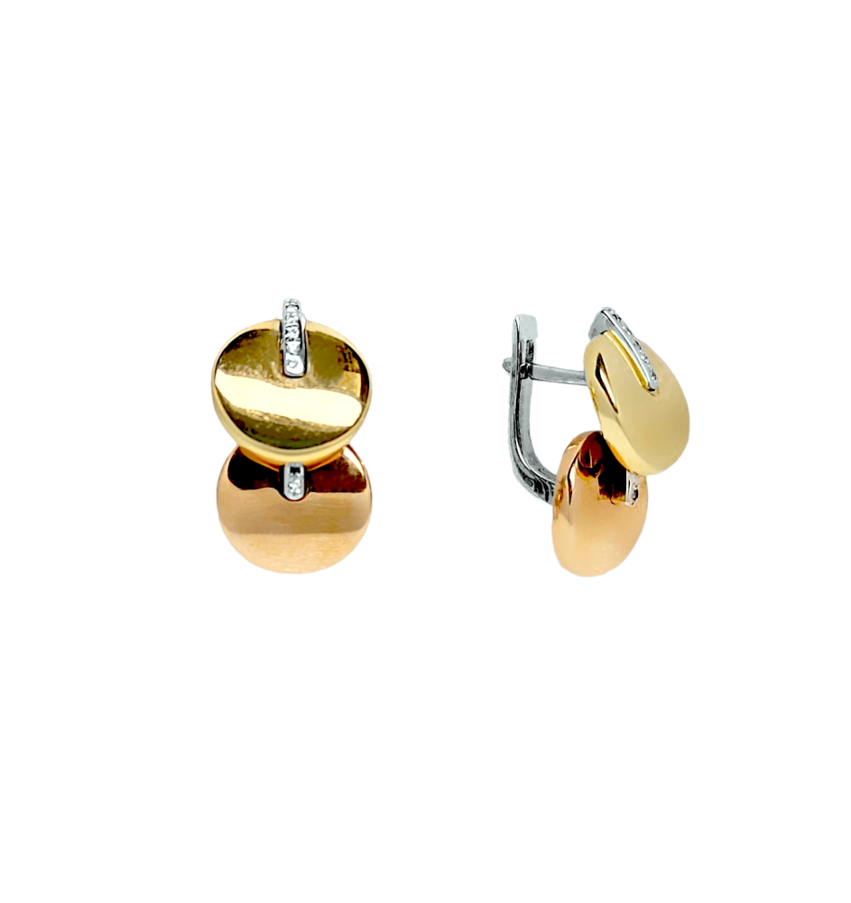 Серьги из золота c бриллиантами 52096*226287 Серьги (Au 585)