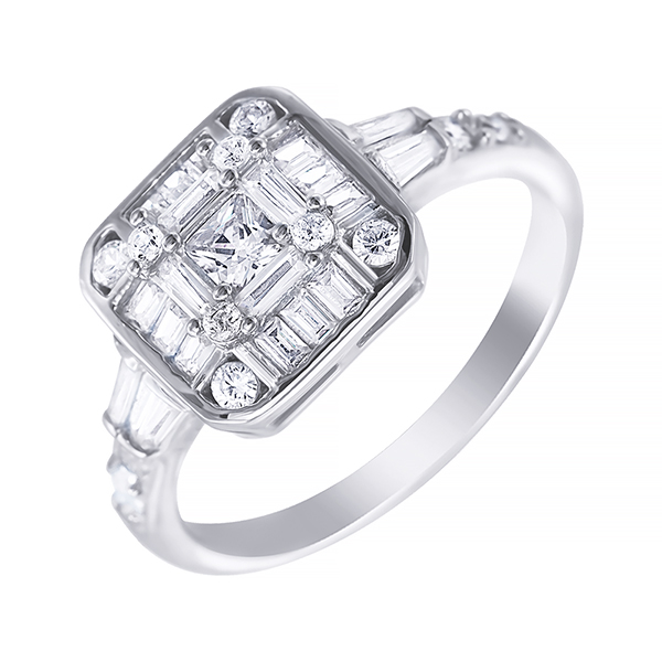 Кольцо из серебра с кубическим цирконием  2340004141403 Кольцо (Ag 925)