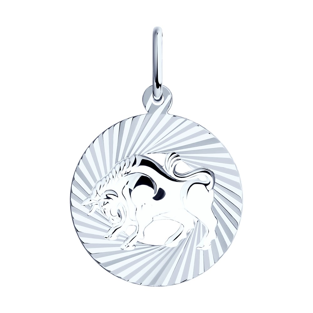 Подвеска из серебра знак зодиака Телец 94030883 Подвеска зодиак (Ag 925)