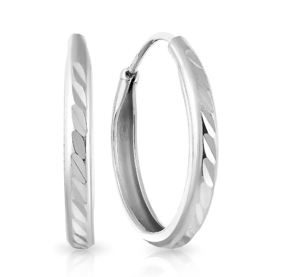 Серьги из серебра конго с520099/45 Серьги (Ag 925)