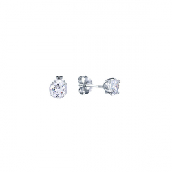 Серьги из серебра с кубическими циркониями 2860016074148 Серьги (Ag 925)
