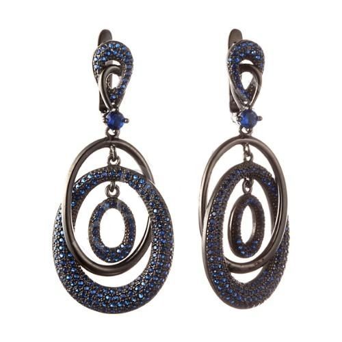 Серьги из серебра с кубическим цирконием 33С132321_1 Серьги (Ag 925)