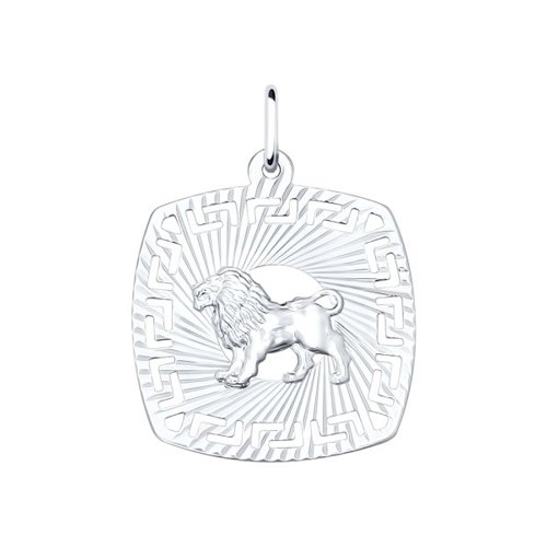 Подвеска из серебра знак зодиака Лев 94030862 Подвеска зодиак (Ag 925)