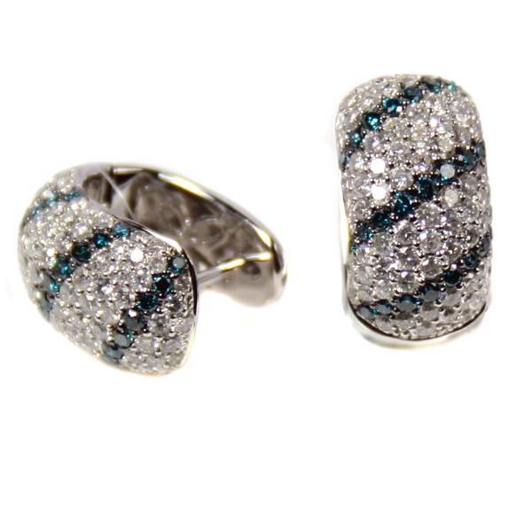 Серьги из белого золота c бриллиантами 28900051318 Серьги (Au 585)