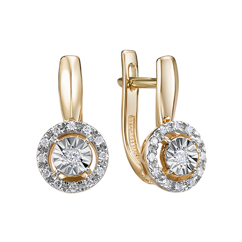 Серьги из золота с бриллиантами С113-7356 Серьги (Au 585)