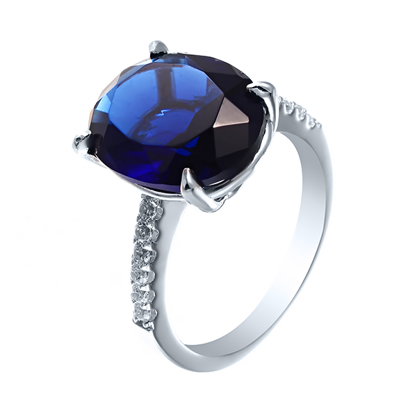 Кольцо из серебра с кубическим цирконием  1540007020156 Кольцо (Ag 925)