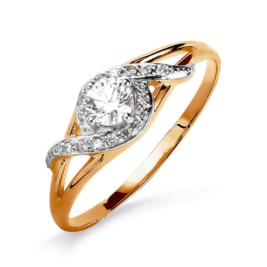 Кольцо из золота c фианитами SWAROVSKI Т142015598 Кольцо (Au 585)