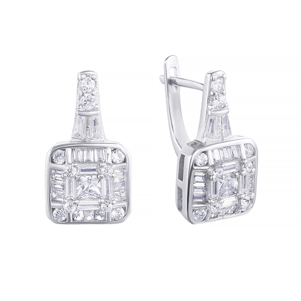 Серьги из серебра с кубическим цирконием 2340004141306 Серьги (Ag 925)