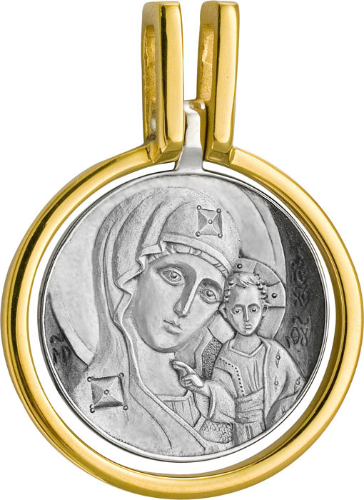 Подвеска икона из серебра Божья Матерь Казанская 200586 Подвеска икона (Ag 925)