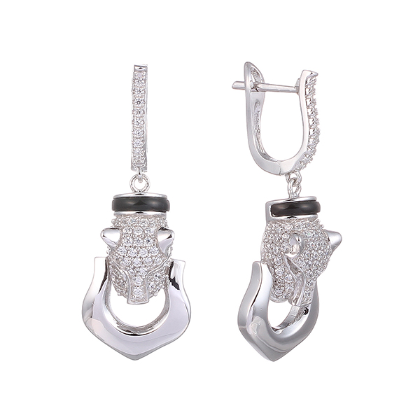 Серьги из серебра с кубическим цирконием 55700111454 Серьги (Ag 925)