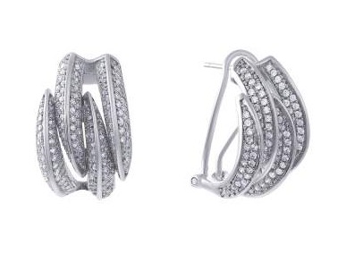 Серьги из серебра с кубическим цирконием 0100012005805 Серьги (Ag 925)