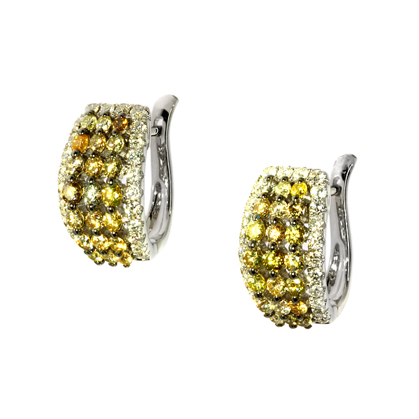 Серьги из белого золота c бриллиантами 05000130714 Серьги (Au 750)
