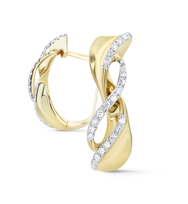 Серьги из золота c бриллиантами 41284 Серьги (Au 585)