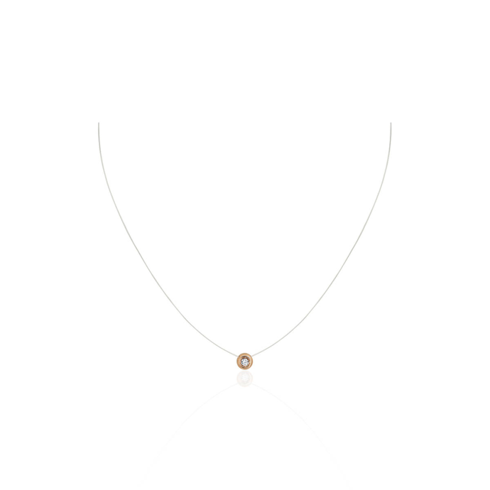 Колье из золота с фианитом 01Л111582 Колье (Au 585)