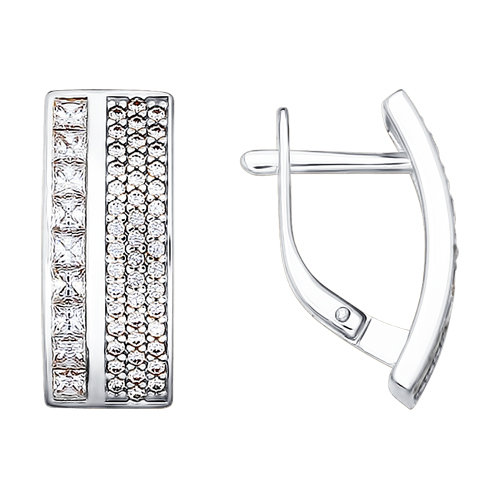 Серьги из белого золота с фианитами SWAROVSKI 81020128 Серьги (Au 585)