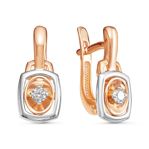 Серьги из золота c бриллиантами 02-2536 Серьги (Au 585)