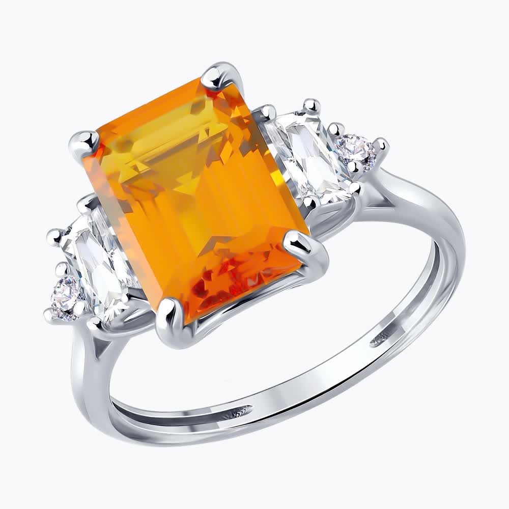 Кольцо из серебра с фианитами  94015067 Кольцо (Ag 925)