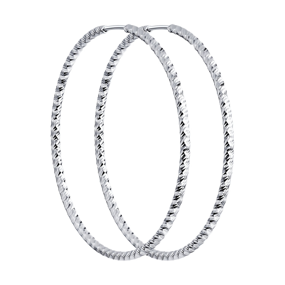 Серьги конго из серебра 94140032 Серьги (Ag 925)