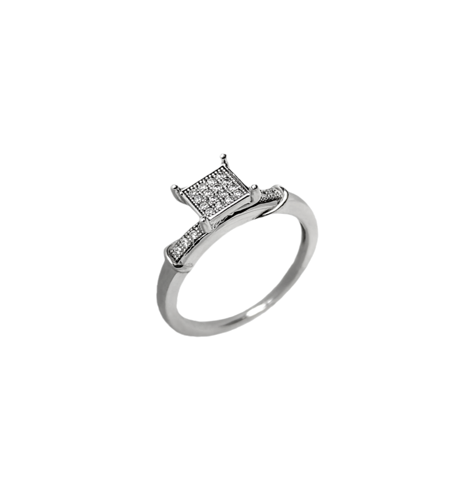 Кольцо из серебра с фианитами  58666*01770171 Кольцо (Ag 925)