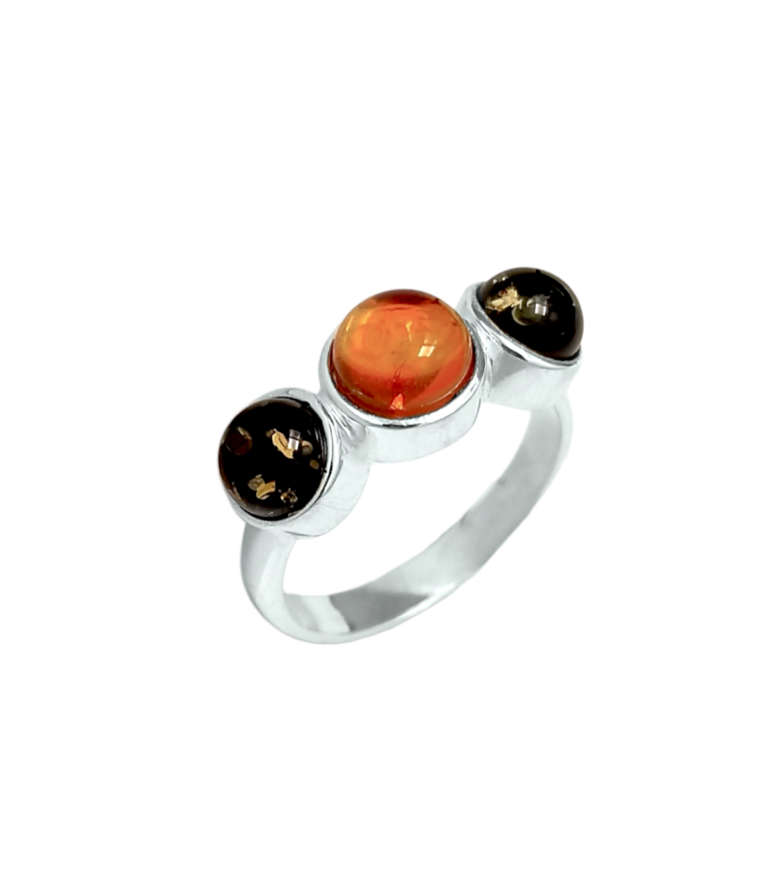 Кольцо из серебра с янтарем 85030500257 Кольцо (Ag 925)