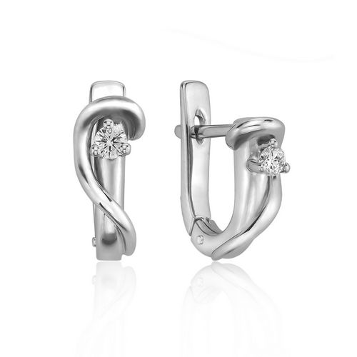 Серьги из золота c бриллиантами 6053 Серьги (Au 585)