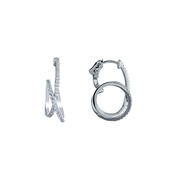 Серьги из серебра  с куб.цирконием 5570008087703 Серьги (Ag 925)