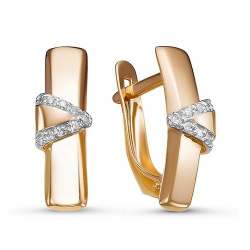 Серьги из золота с фианитами 127739 Серьги (Au 585)