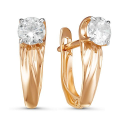 Серьги из золота с фианитами 126721 Серьги (Au 585)