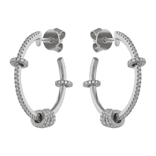 Серьги из серебра с синтетическими вставками HPT0504-E Серьги (Ag 925)
