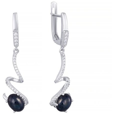 Серьги из серебра с рубинами 2580002014202 Серьги (Ag 925)