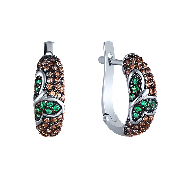 Серьги из серебра с кубическим цирконием 3670011119704 Серьги (Ag 925)