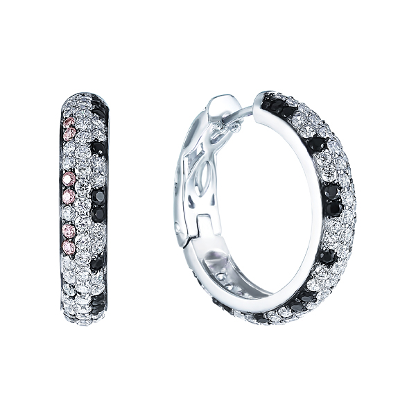 Серьги из серебра конго с кубическим цирконием 2260013085702 Серьги (Ag 925)