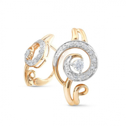 Серьги из золота c бриллиантами 51466 Серьги (Au 585)