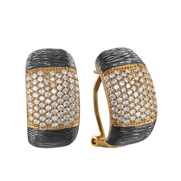 Серьги из серебра с кубическим цирконием 1220008002801 Серьги (Ag 925)