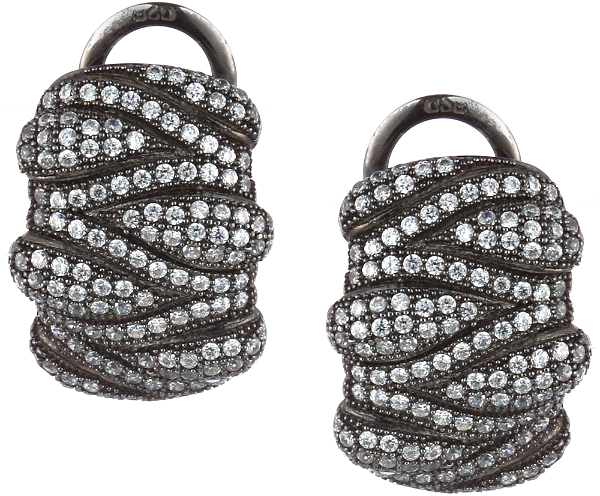 Серьги из серебра с кубическим цирконием 2960002027109 Серьги (Ag 925)